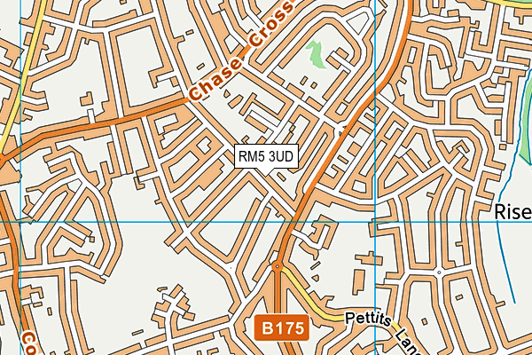 RM5 3UD map - OS VectorMap District (Ordnance Survey)
