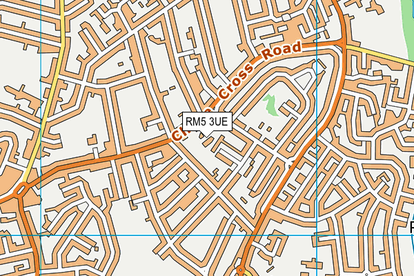 RM5 3UE map - OS VectorMap District (Ordnance Survey)