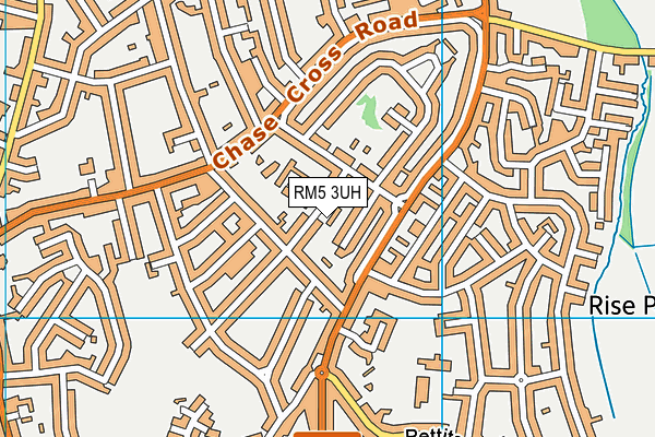RM5 3UH map - OS VectorMap District (Ordnance Survey)