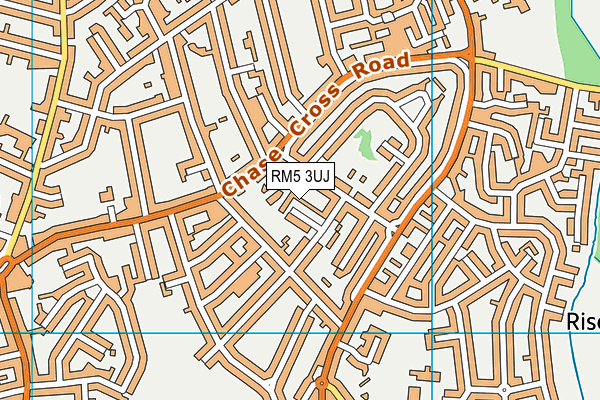 RM5 3UJ map - OS VectorMap District (Ordnance Survey)