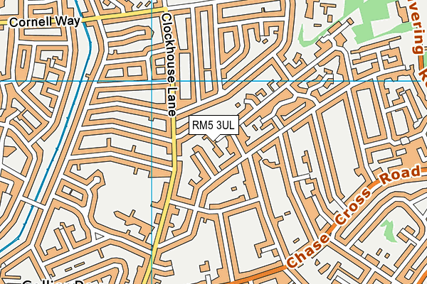 RM5 3UL map - OS VectorMap District (Ordnance Survey)