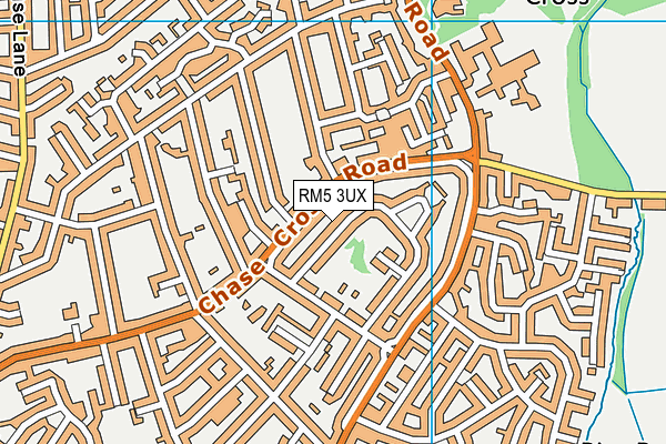 RM5 3UX map - OS VectorMap District (Ordnance Survey)