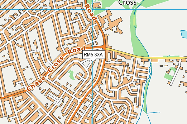 RM5 3XA map - OS VectorMap District (Ordnance Survey)