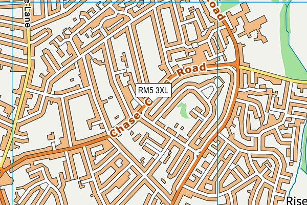 RM5 3XL map - OS VectorMap District (Ordnance Survey)