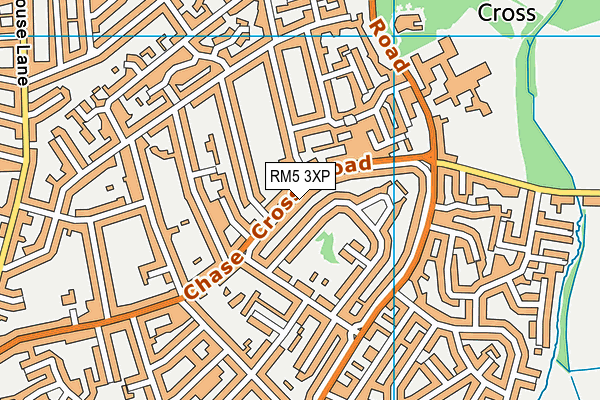 RM5 3XP map - OS VectorMap District (Ordnance Survey)