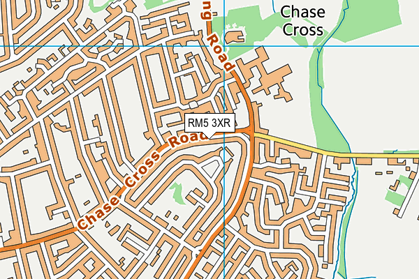 RM5 3XR map - OS VectorMap District (Ordnance Survey)