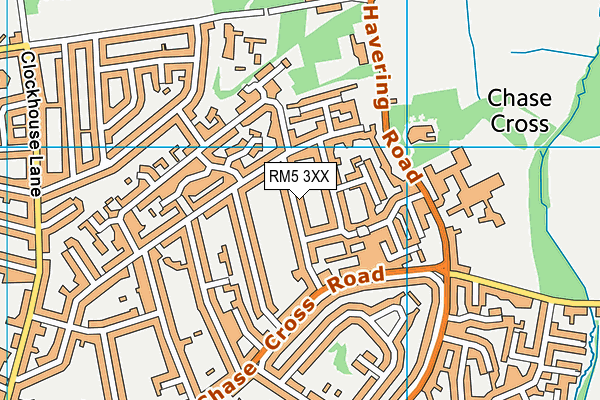 RM5 3XX map - OS VectorMap District (Ordnance Survey)