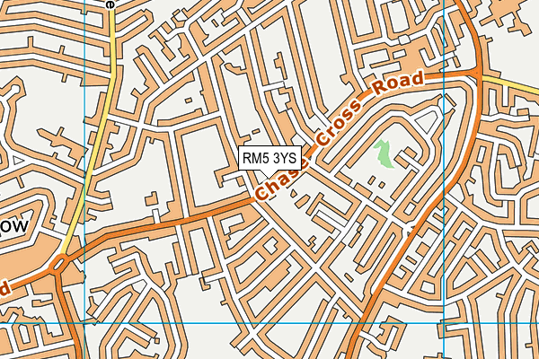 RM5 3YS map - OS VectorMap District (Ordnance Survey)