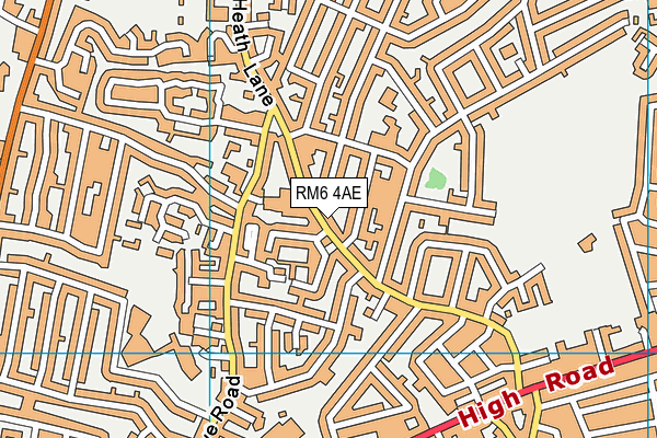 RM6 4AE map - OS VectorMap District (Ordnance Survey)