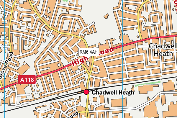 RM6 4AH map - OS VectorMap District (Ordnance Survey)