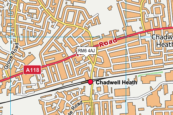 RM6 4AJ map - OS VectorMap District (Ordnance Survey)