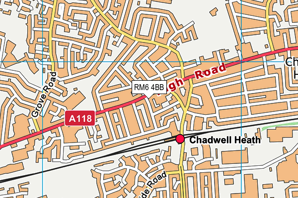 RM6 4BB map - OS VectorMap District (Ordnance Survey)