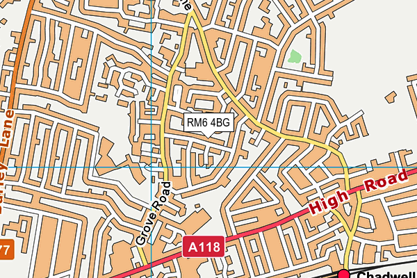 RM6 4BG map - OS VectorMap District (Ordnance Survey)