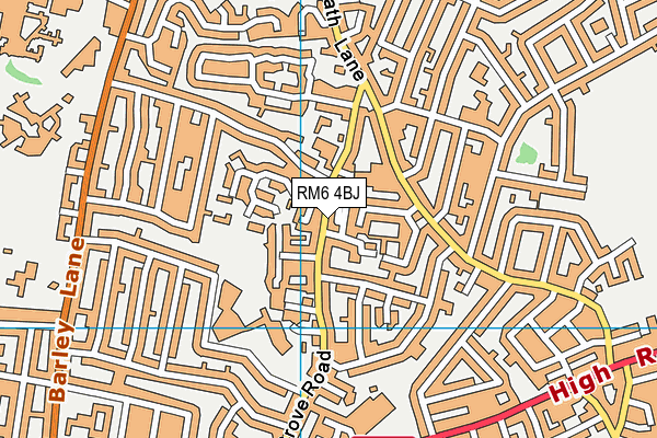 RM6 4BJ map - OS VectorMap District (Ordnance Survey)
