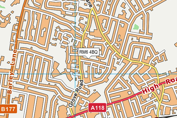 RM6 4BQ map - OS VectorMap District (Ordnance Survey)