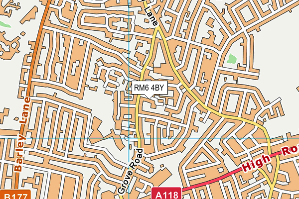 RM6 4BY map - OS VectorMap District (Ordnance Survey)