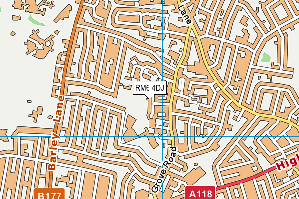 RM6 4DJ map - OS VectorMap District (Ordnance Survey)