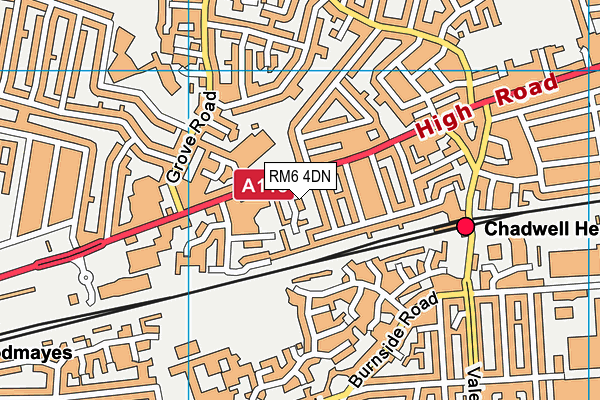 RM6 4DN map - OS VectorMap District (Ordnance Survey)