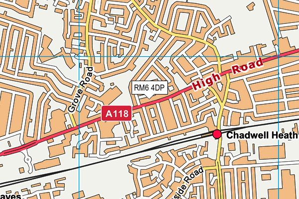 RM6 4DP map - OS VectorMap District (Ordnance Survey)