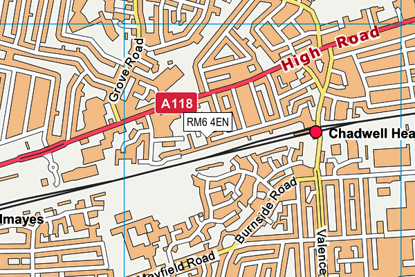 RM6 4EN map - OS VectorMap District (Ordnance Survey)