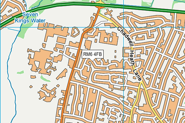 RM6 4FB map - OS VectorMap District (Ordnance Survey)