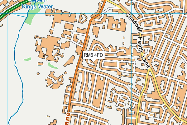 RM6 4FD map - OS VectorMap District (Ordnance Survey)