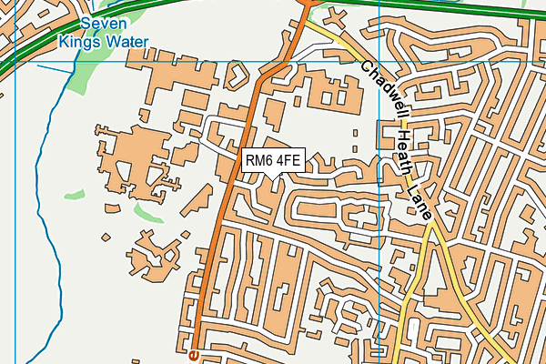 RM6 4FE map - OS VectorMap District (Ordnance Survey)
