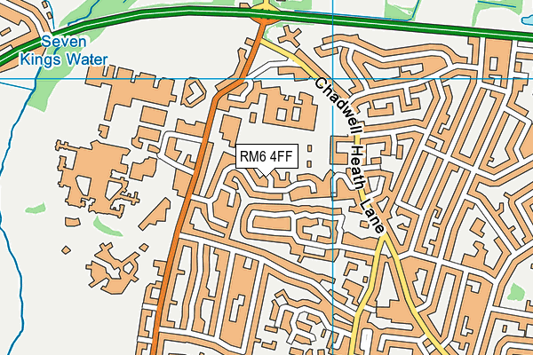 RM6 4FF map - OS VectorMap District (Ordnance Survey)