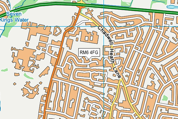 RM6 4FG map - OS VectorMap District (Ordnance Survey)