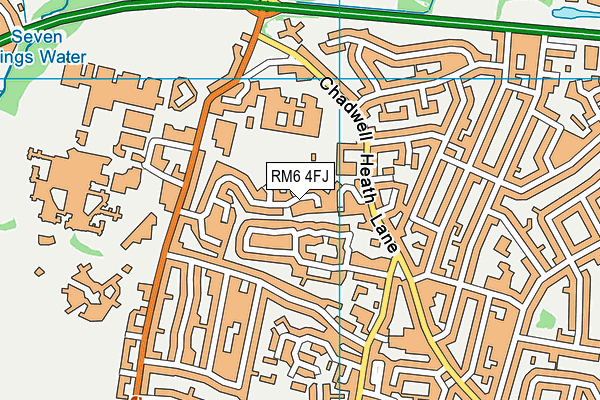 RM6 4FJ map - OS VectorMap District (Ordnance Survey)