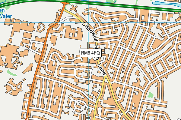 RM6 4FQ map - OS VectorMap District (Ordnance Survey)