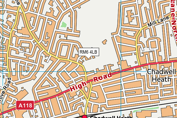 RM6 4LB map - OS VectorMap District (Ordnance Survey)