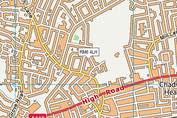 RM6 4LH map - OS VectorMap District (Ordnance Survey)
