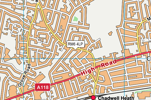 RM6 4LP map - OS VectorMap District (Ordnance Survey)