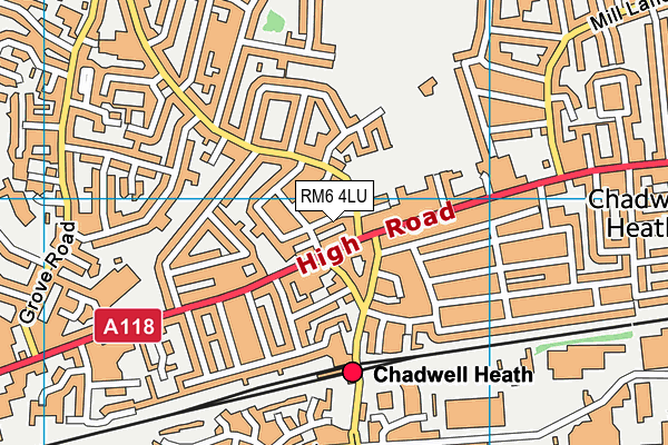 RM6 4LU map - OS VectorMap District (Ordnance Survey)