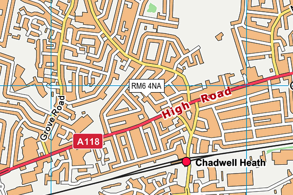 RM6 4NA map - OS VectorMap District (Ordnance Survey)