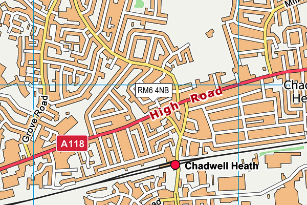 RM6 4NB map - OS VectorMap District (Ordnance Survey)