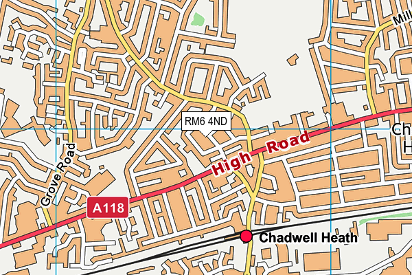 RM6 4ND map - OS VectorMap District (Ordnance Survey)