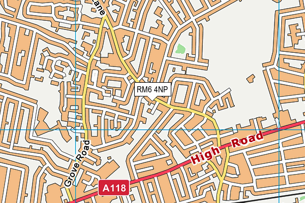 RM6 4NP map - OS VectorMap District (Ordnance Survey)