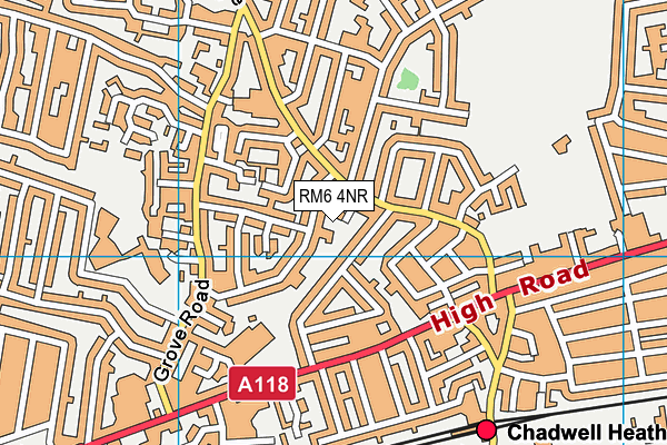 RM6 4NR map - OS VectorMap District (Ordnance Survey)