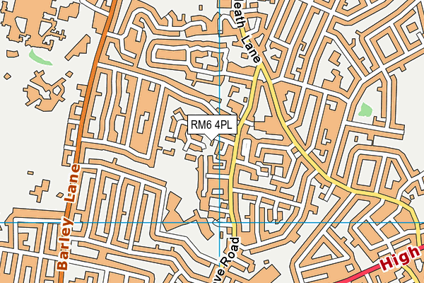 RM6 4PL map - OS VectorMap District (Ordnance Survey)