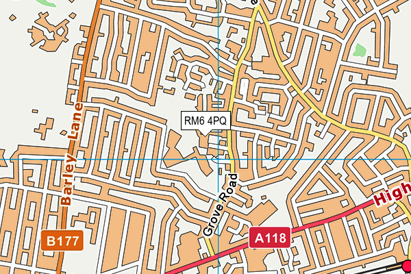 RM6 4PQ map - OS VectorMap District (Ordnance Survey)
