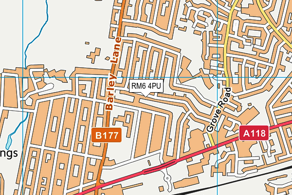 RM6 4PU map - OS VectorMap District (Ordnance Survey)