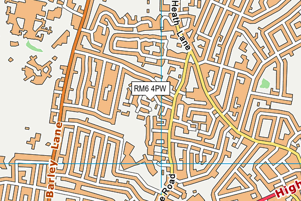 RM6 4PW map - OS VectorMap District (Ordnance Survey)