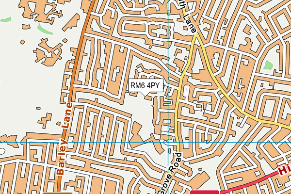 RM6 4PY map - OS VectorMap District (Ordnance Survey)