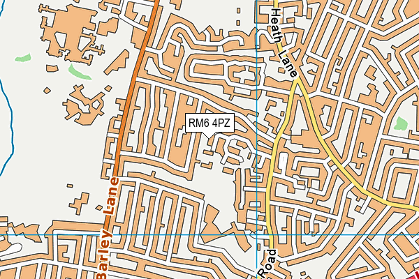 RM6 4PZ map - OS VectorMap District (Ordnance Survey)
