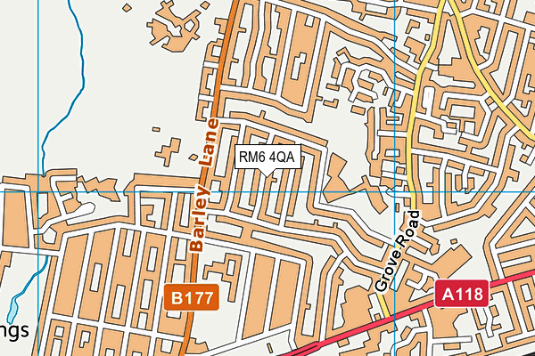 RM6 4QA map - OS VectorMap District (Ordnance Survey)