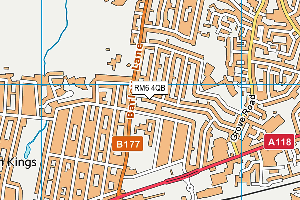 RM6 4QB map - OS VectorMap District (Ordnance Survey)