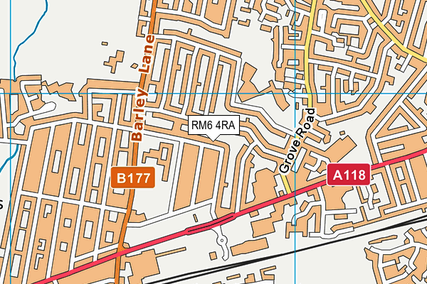 RM6 4RA map - OS VectorMap District (Ordnance Survey)
