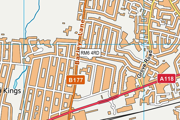 RM6 4RD map - OS VectorMap District (Ordnance Survey)